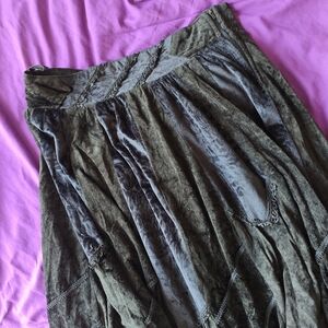 Elegant Velvet Black Skirt